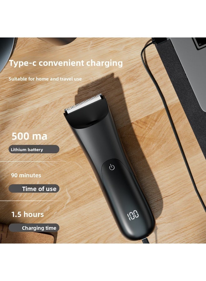 Waterproof USB Rechargeable Body Hair Trimmer for Men - Electric Clipper for Grooming Intimate Areas, Abdomen & Armpits - Image 5